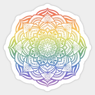 Gradient Rainbow Mandala Sticker